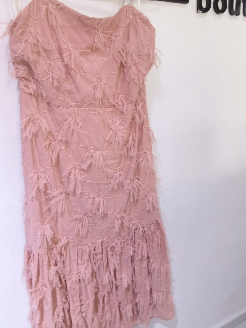 Vestido palo de rosa flor Chantilly
