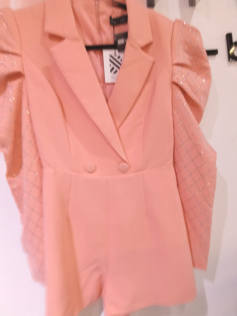 Rompers Salmón m/l c/brillos