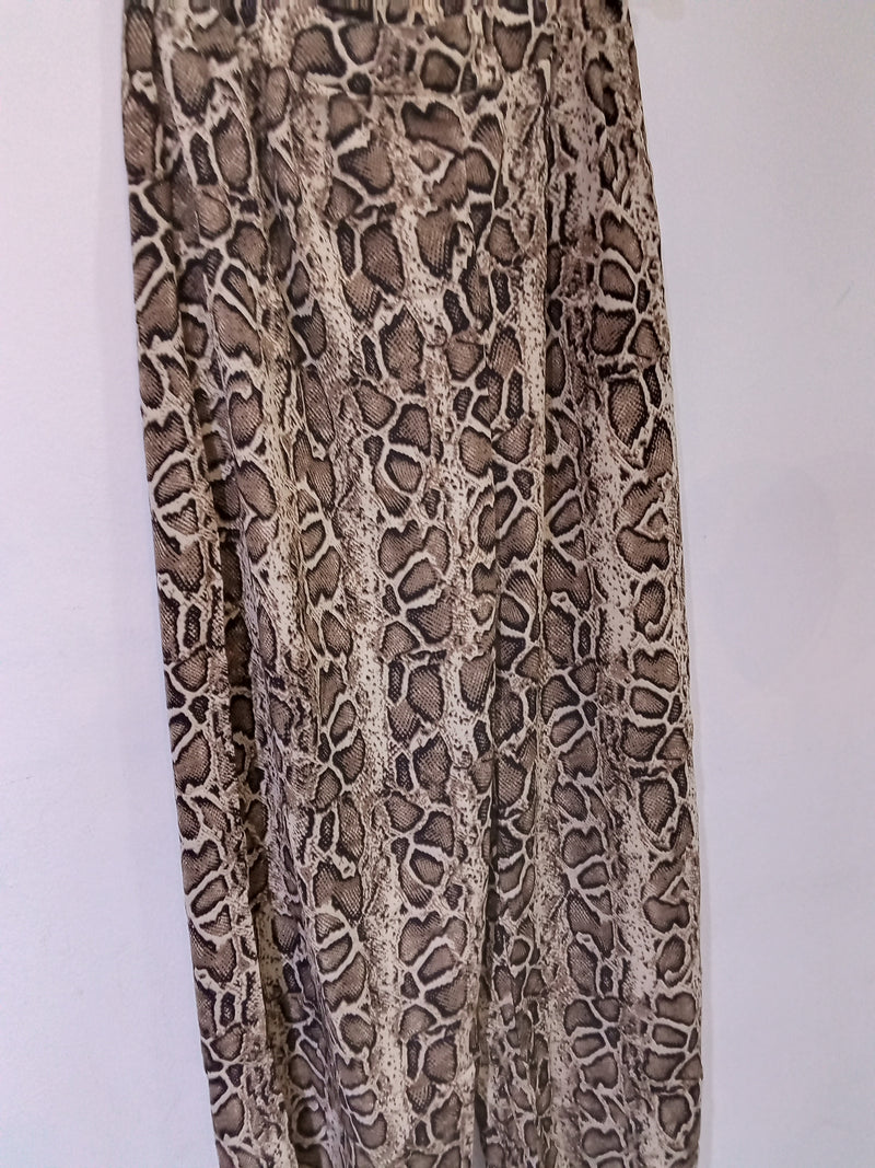 Pantalón seda print serpiente