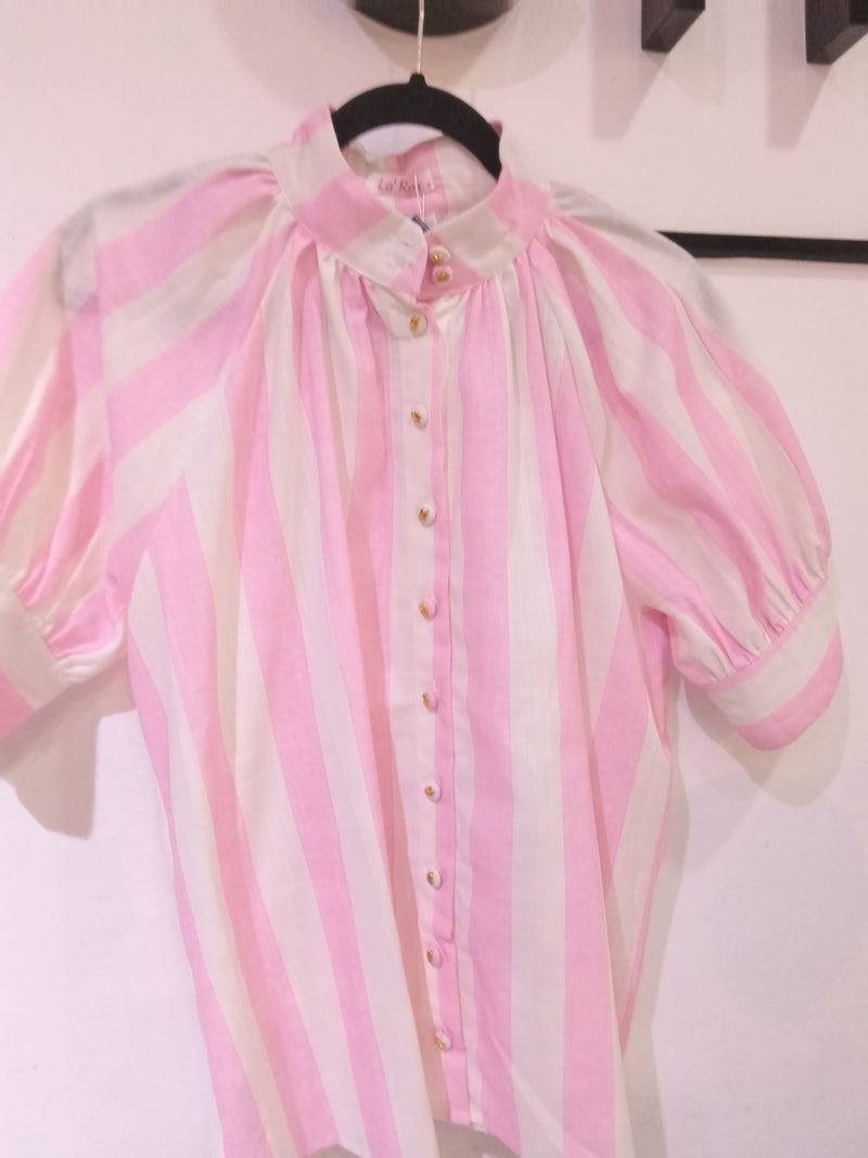 Set blusa/pantalón rosa de rallas