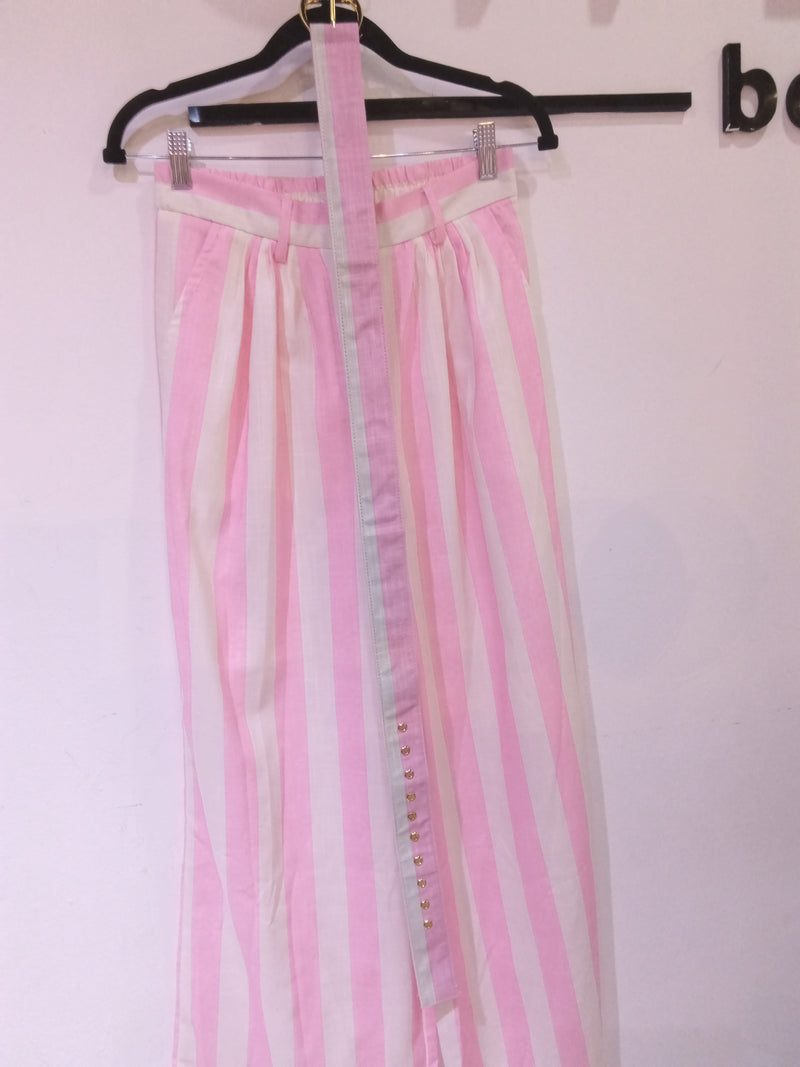 Set blusa/pantalón rosa de rallas
