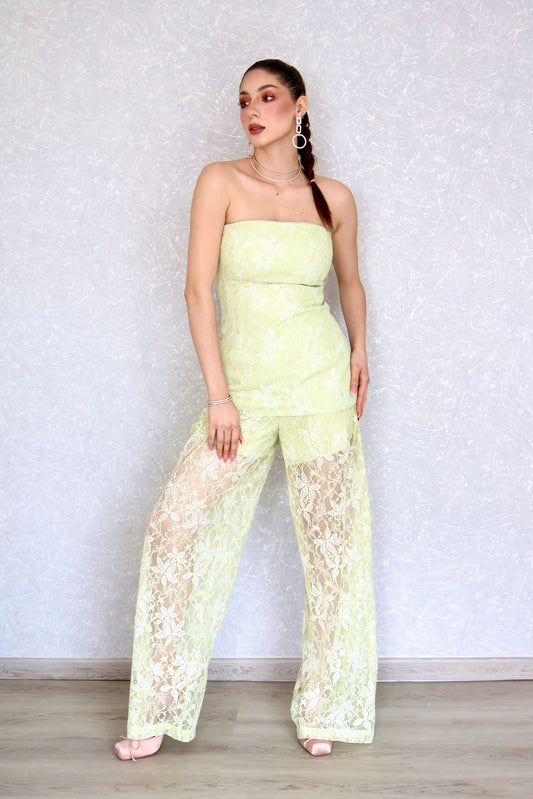 SET LACE GARDEN STRAPLESS