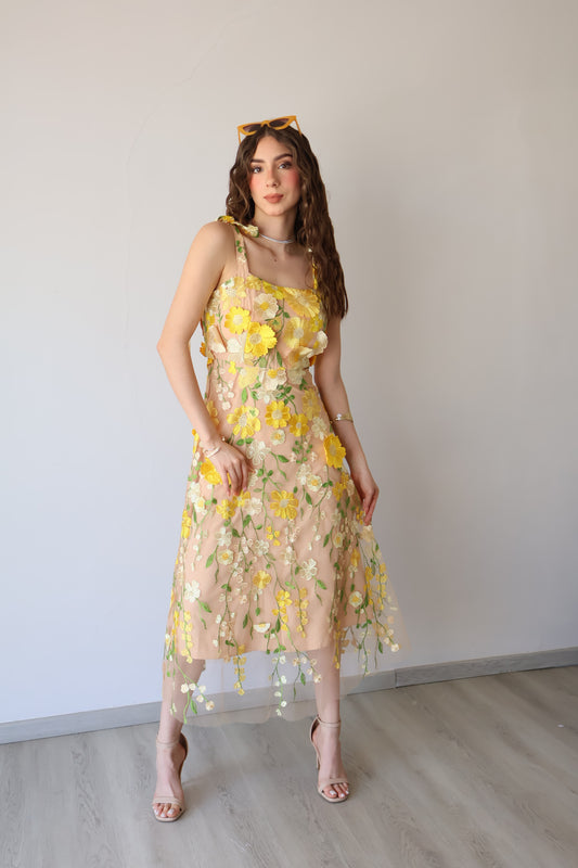 VESTIDO GOLDEN GARDEN COUTURE
