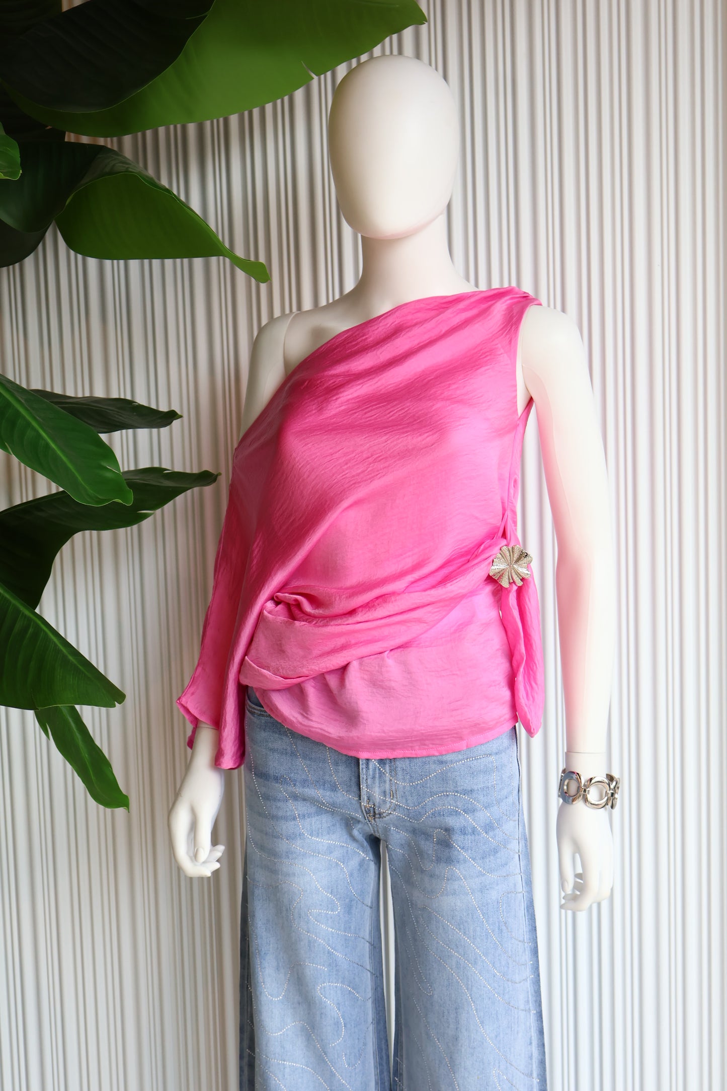 BLUSA DRAPED PINK CHARM