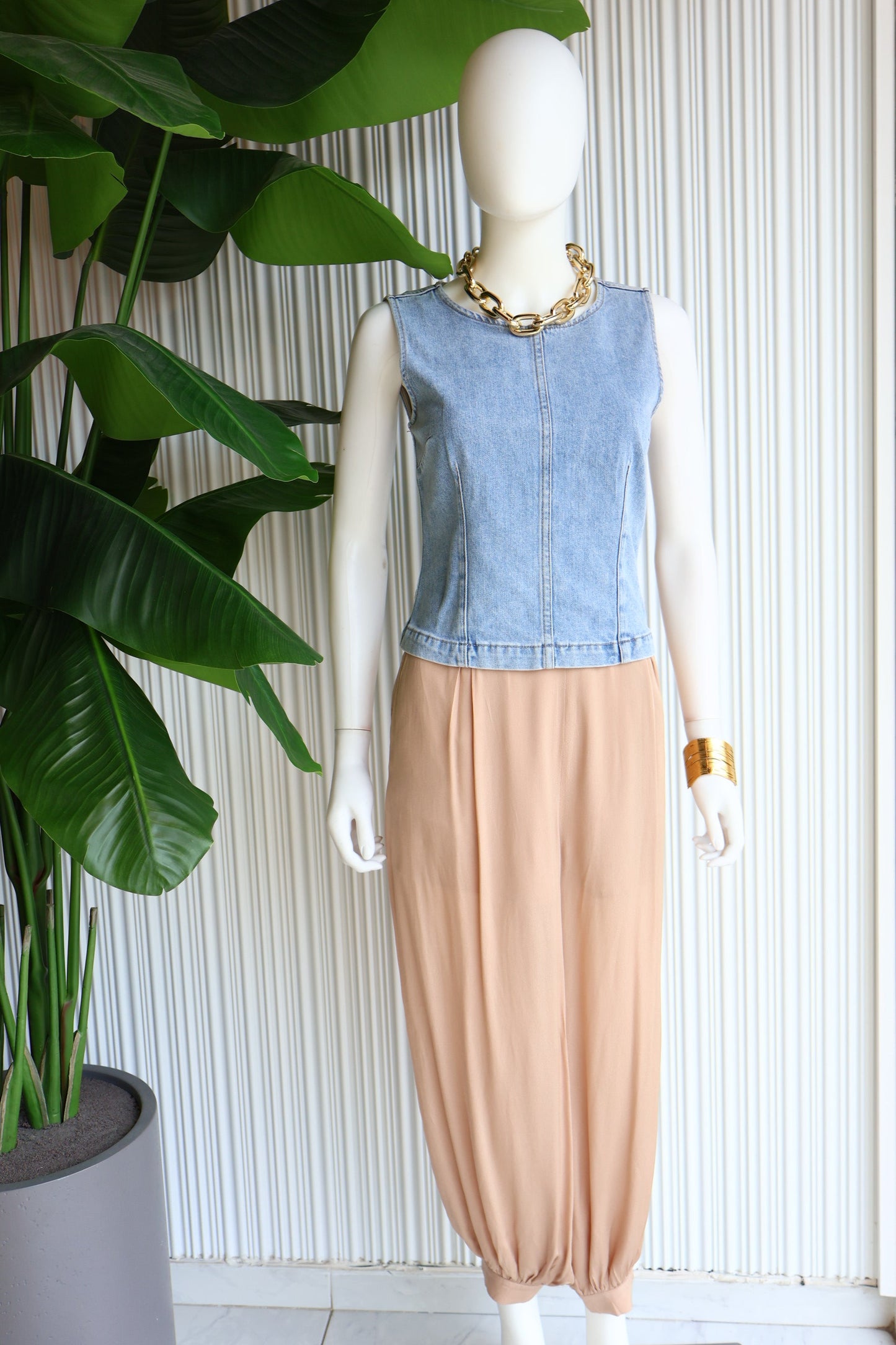 TOP DENIM STRUCTURED