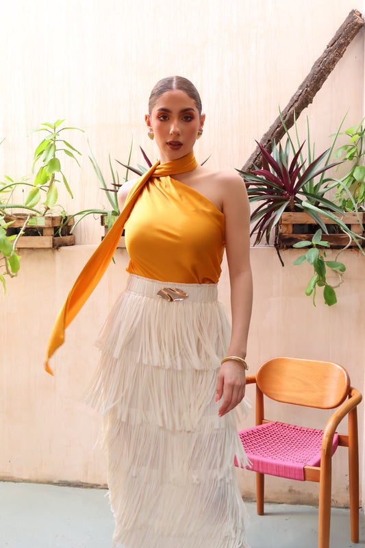 FALDA FRINGE GLAM