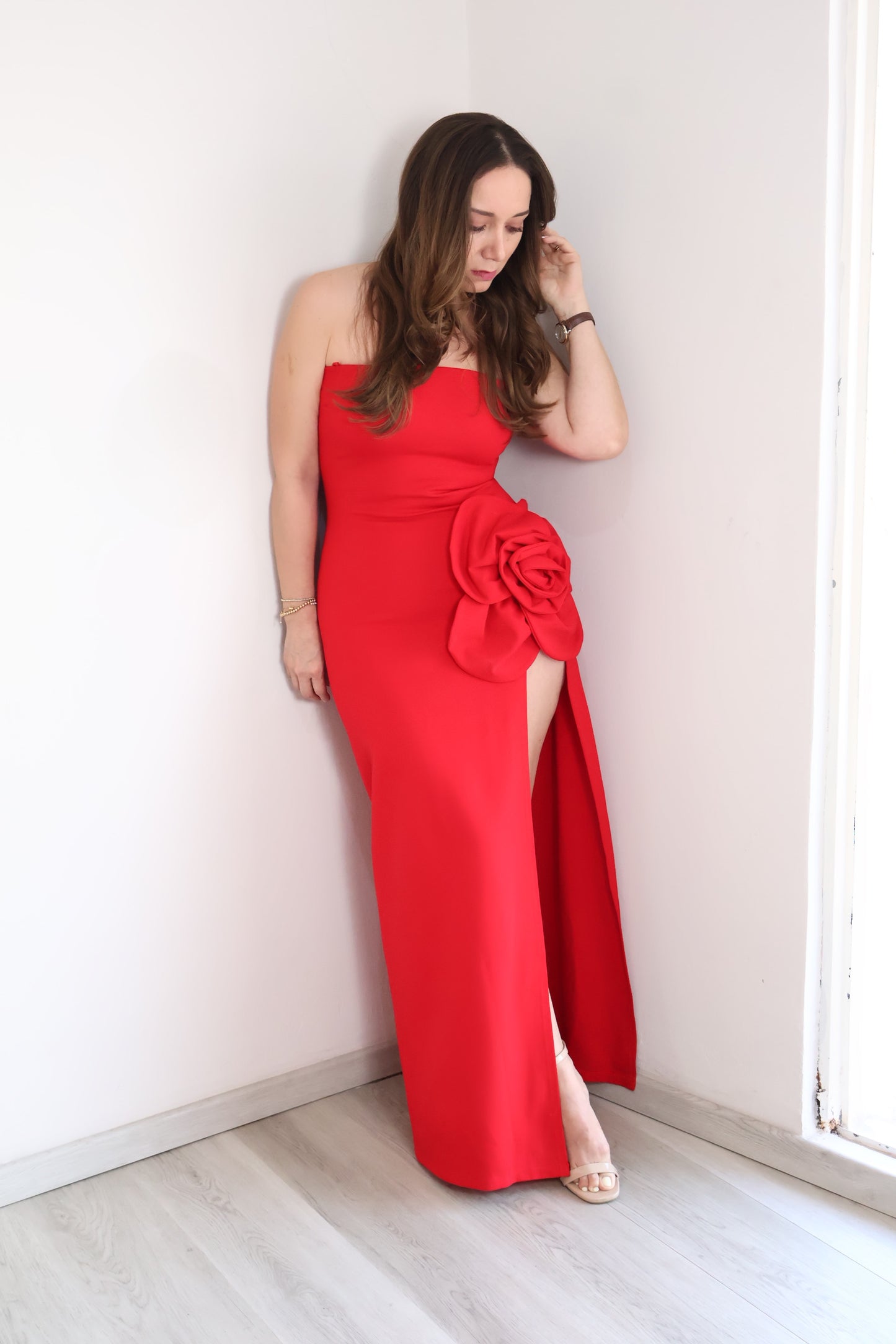 VESTIDO RED GLAM ROSE