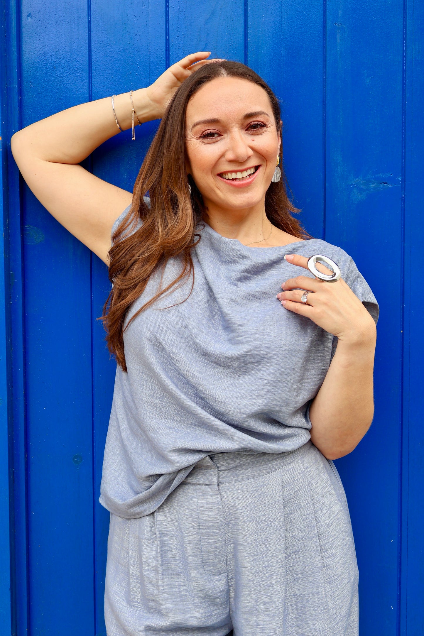 BLUSA DRAPEADA SOFT BLUE