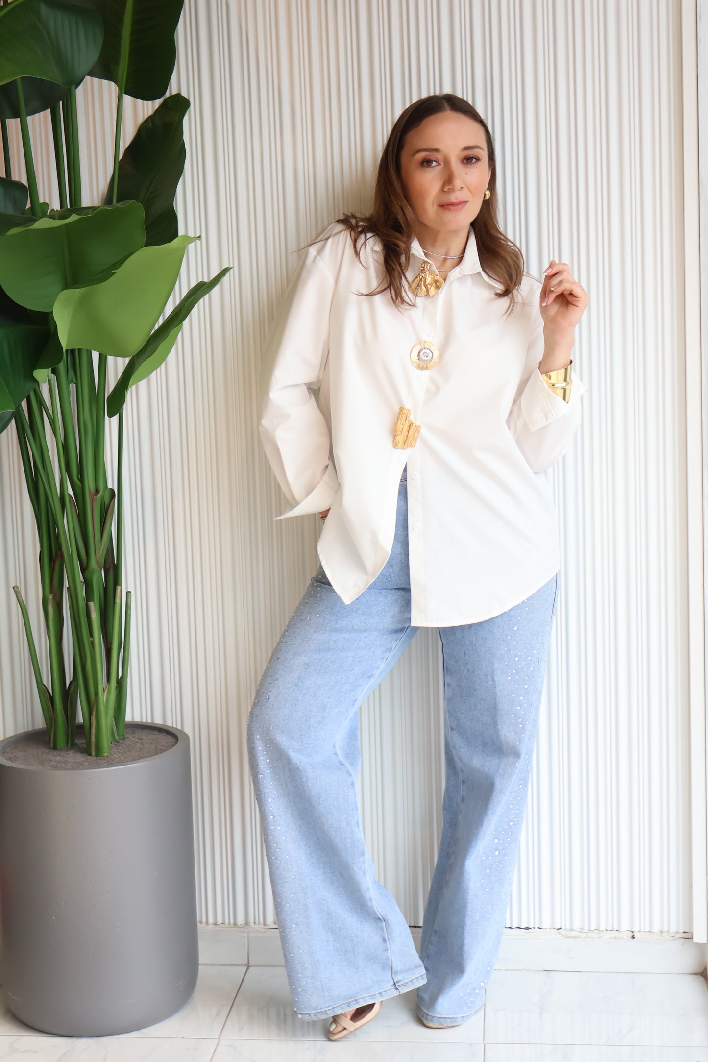 CAMISA BLANCA LUXE BUTTONS