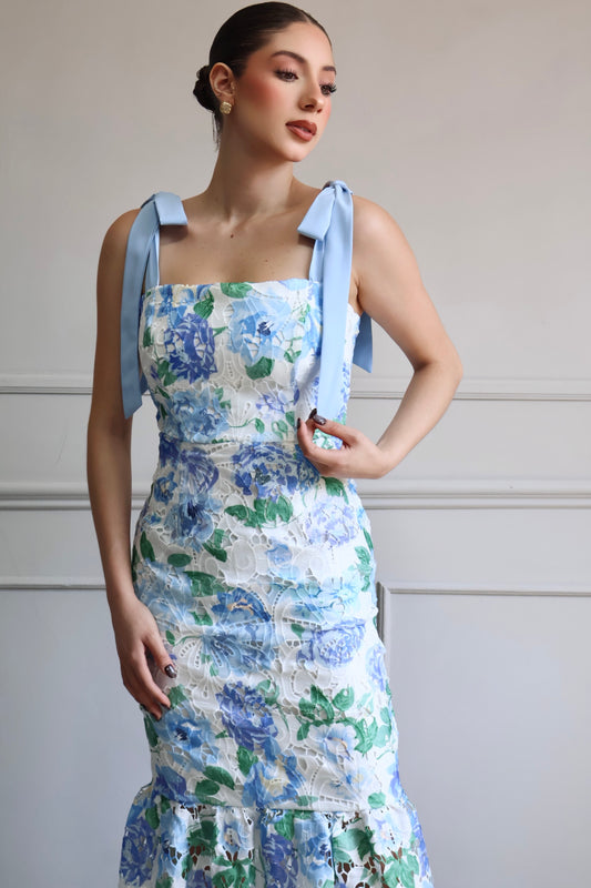VESTIDO BLUE GARDEN ROMANCE