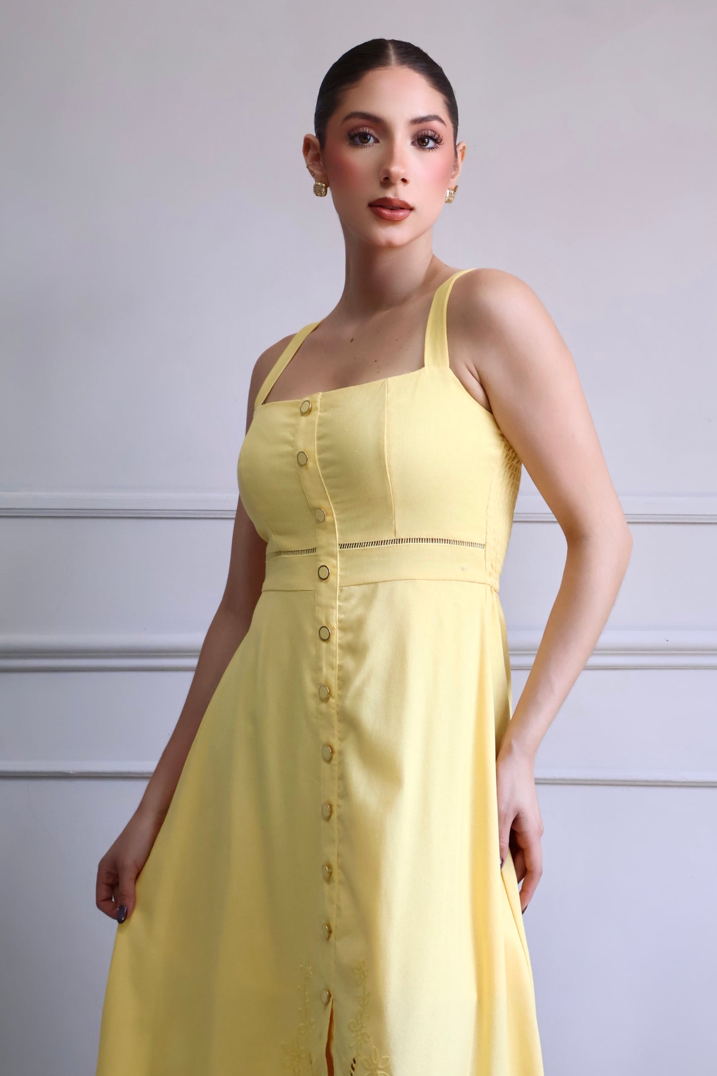 VESTIDO SUNSHINE BUTTON MIDI