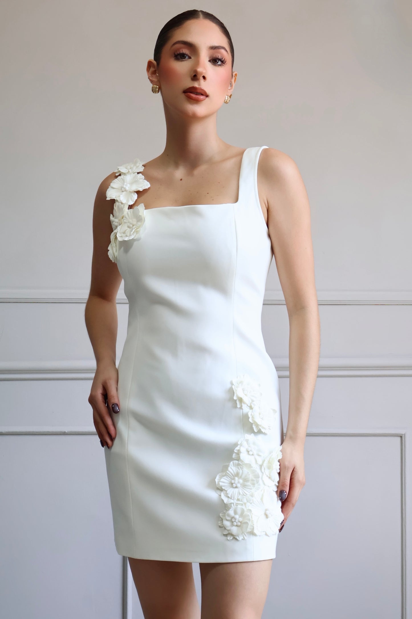 VESTIDO FLORAL IVORY LUXE