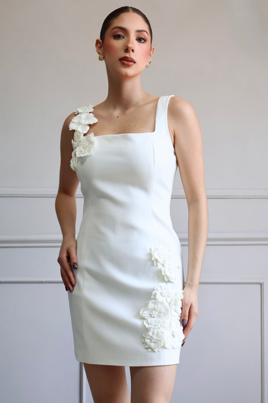 VESTIDO FLORAL IVORY LUXE