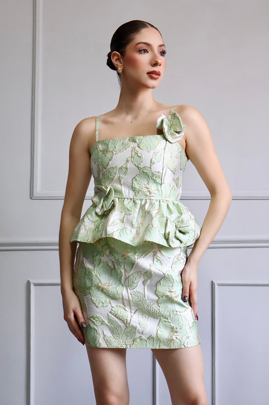 TOP ESTRUCTURADO FLORAL SAGE LUXE