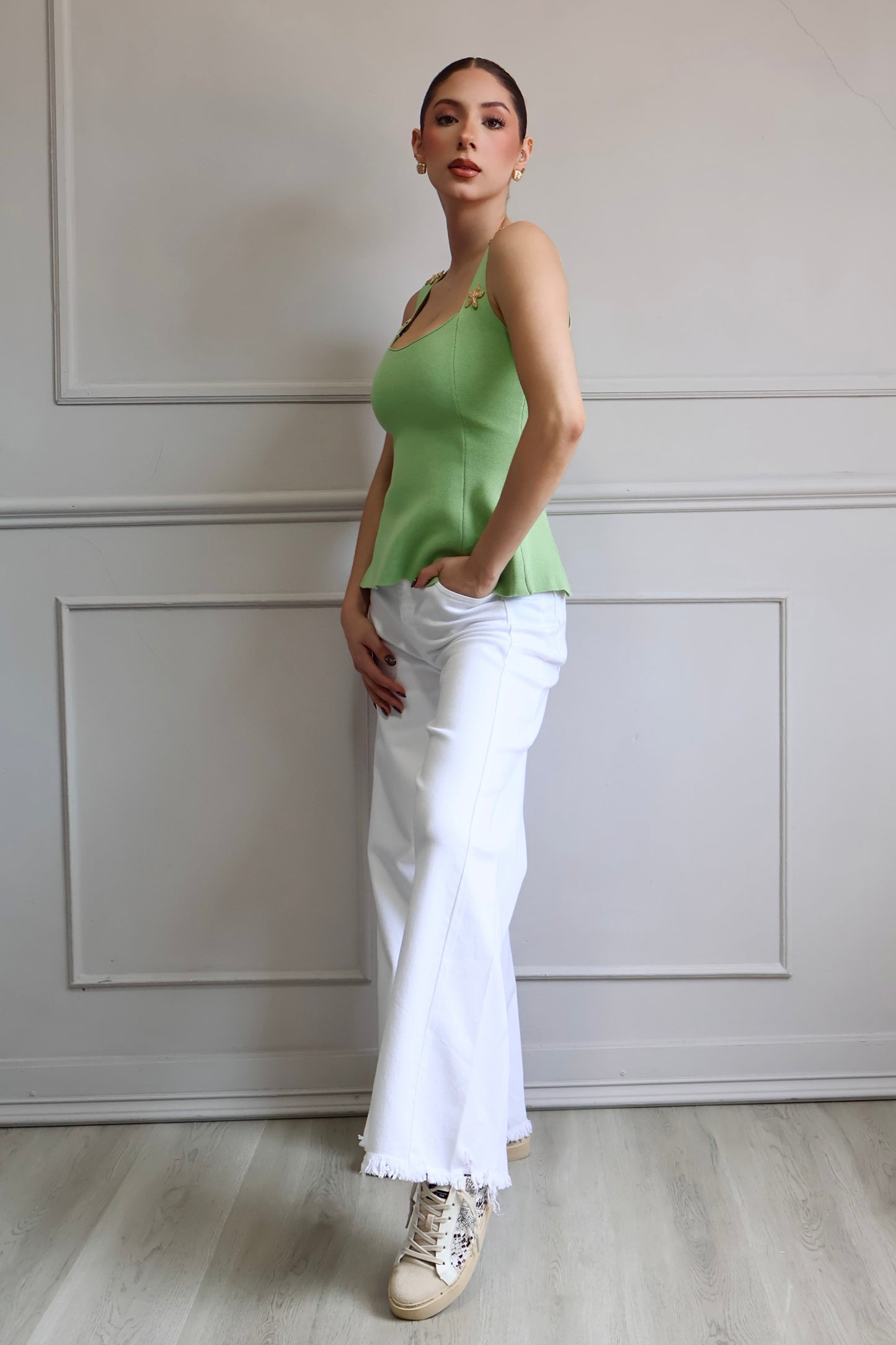 BLUSA SEA STAR VERDE MATCHA