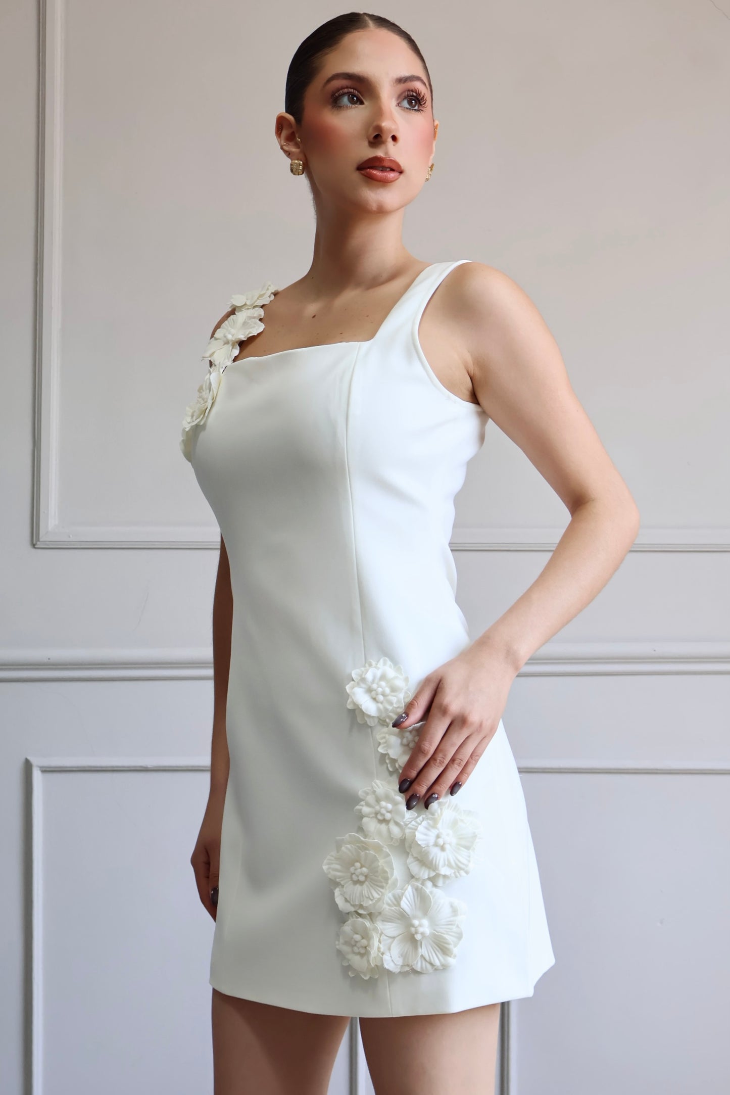VESTIDO FLORAL IVORY LUXE
