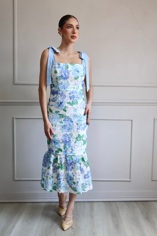 VESTIDO BLUE GARDEN ROMANCE