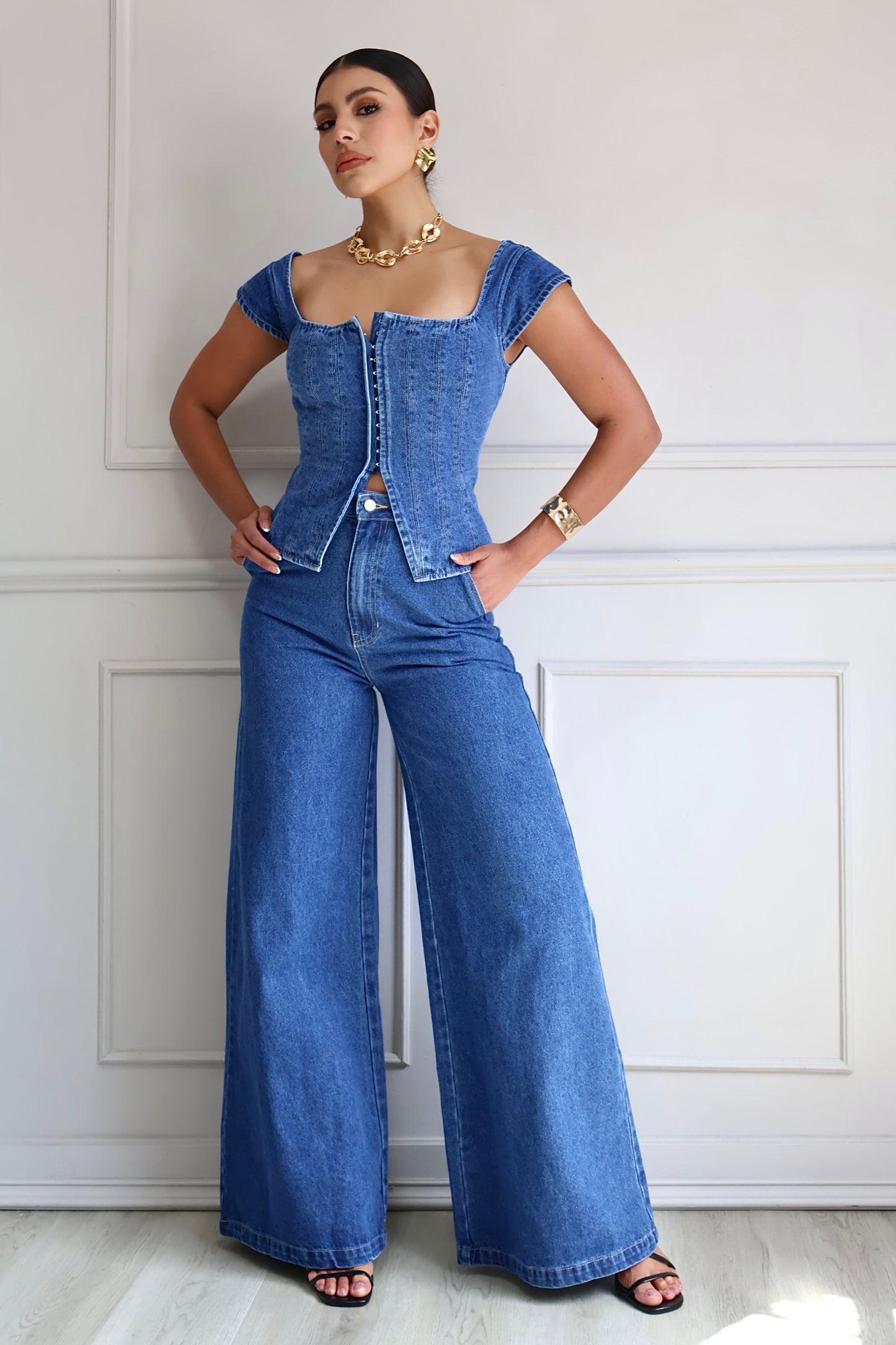 CHALECO DENIM SCULPT