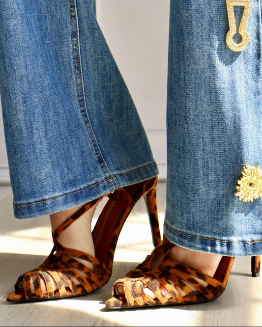 ZAPATILLA ANIMAL PRINT DE TIRAS