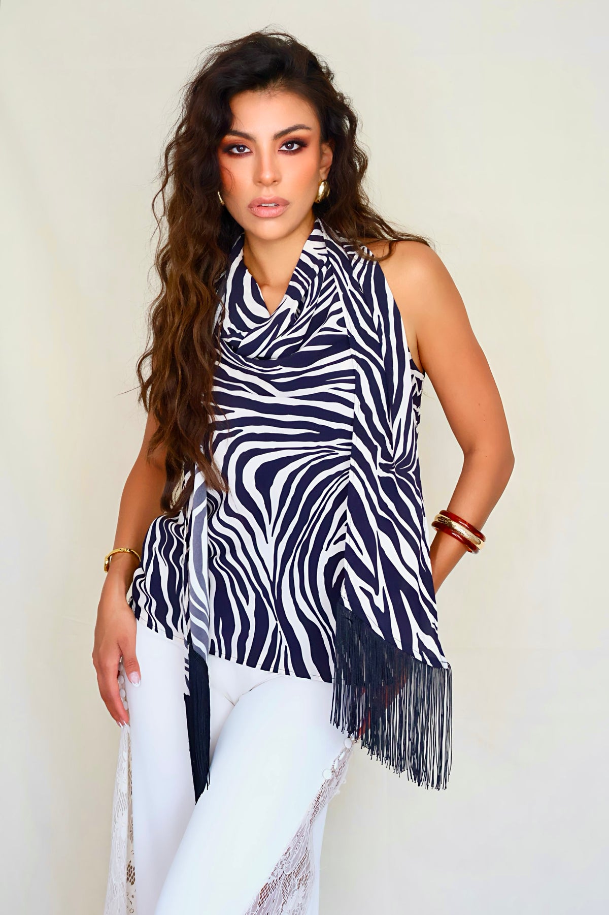 BLUSA ZEBRA SCARF