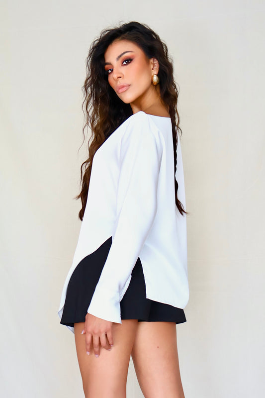 BLUSA BLANCA SEDA