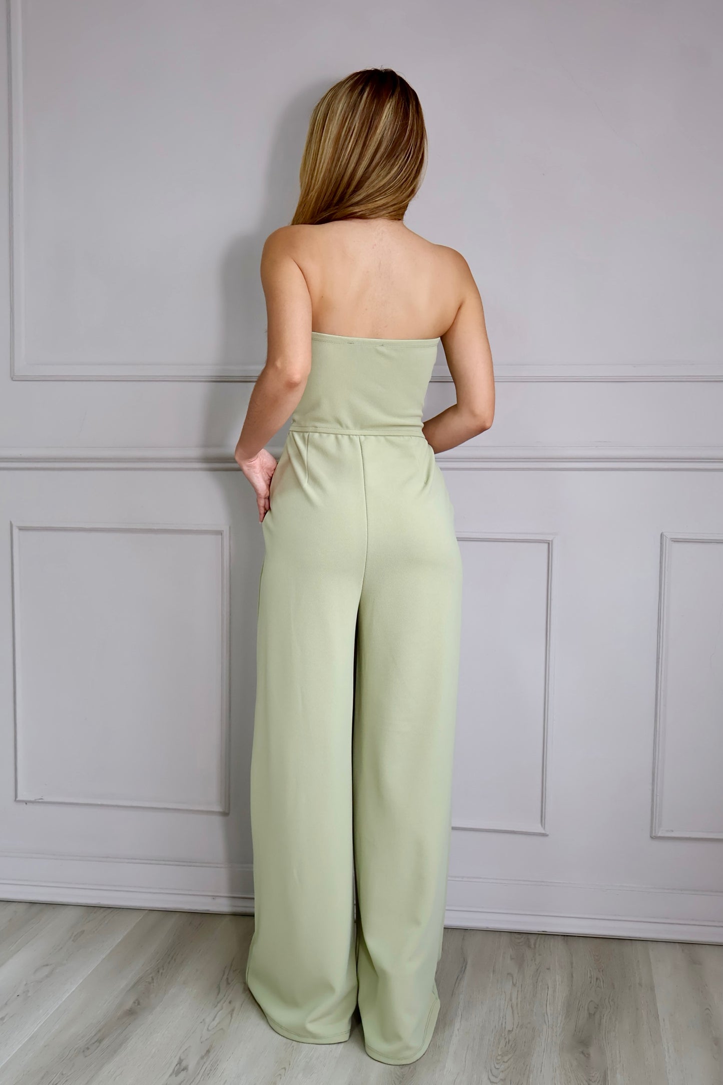 PALAZZO STRAPLESS ESTRUCTURADO
