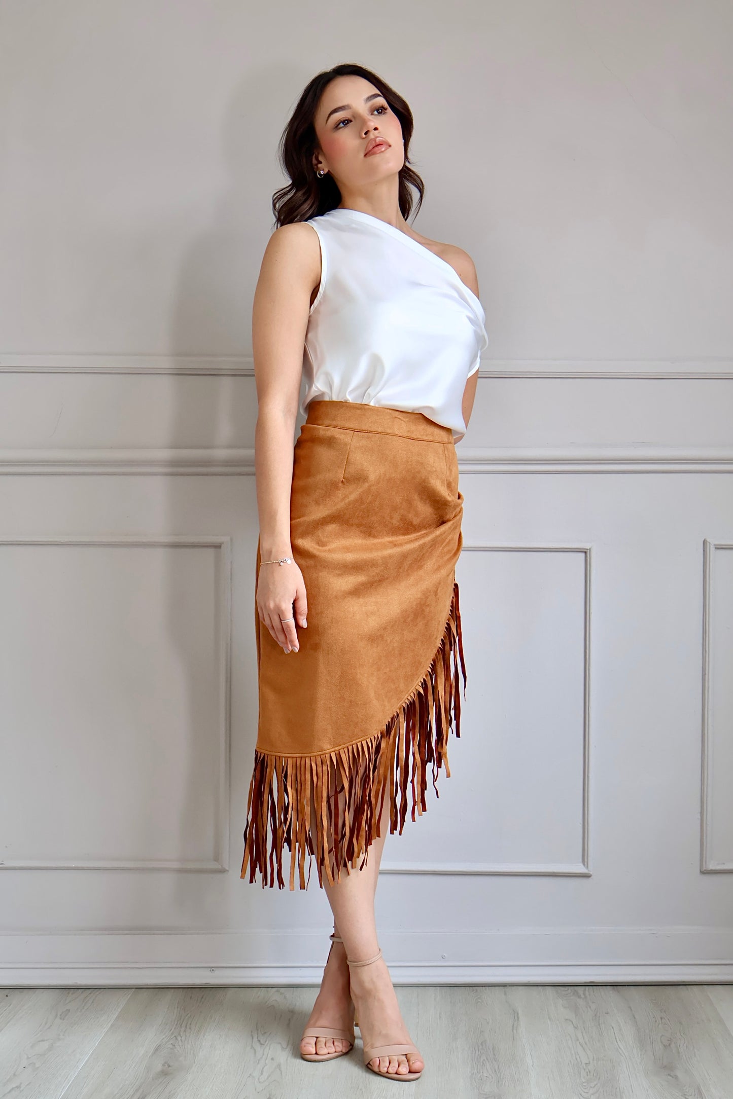 Falda suede western flecos