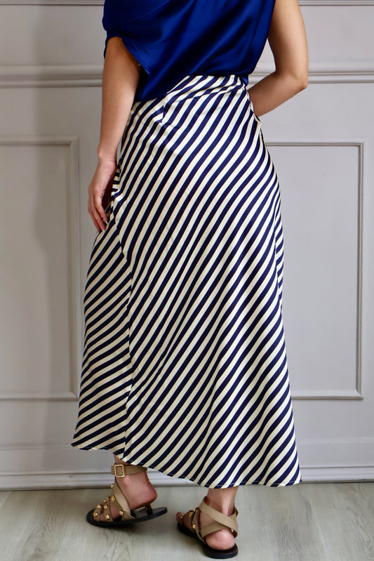 Falda Satin Stripes Elegance