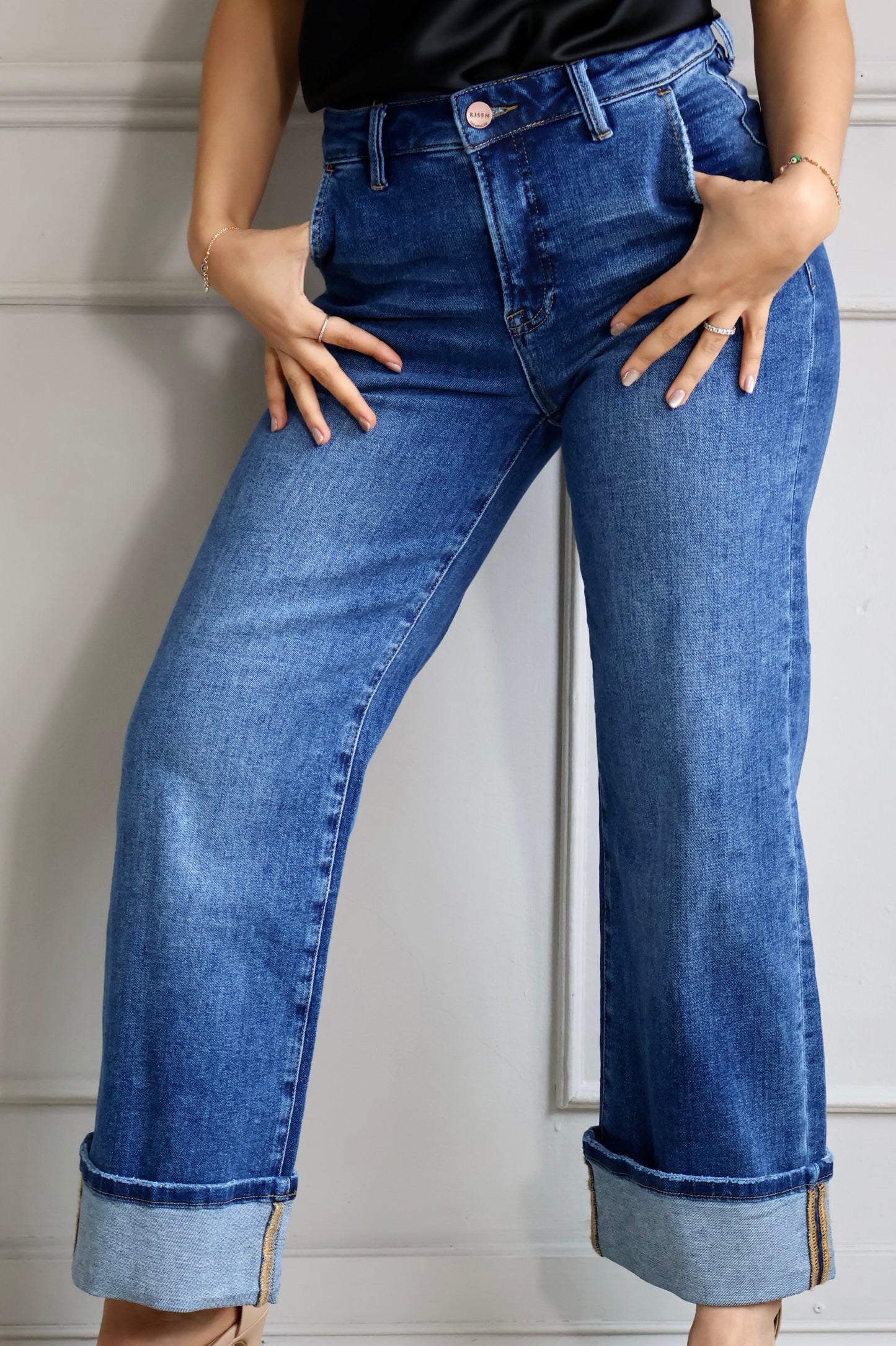 JEANS CROPPED WIDE LEG