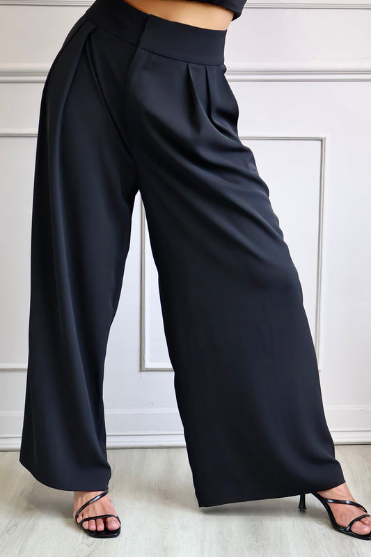 PANTALÓN NEGRO WIDE LEG CLÁSICO