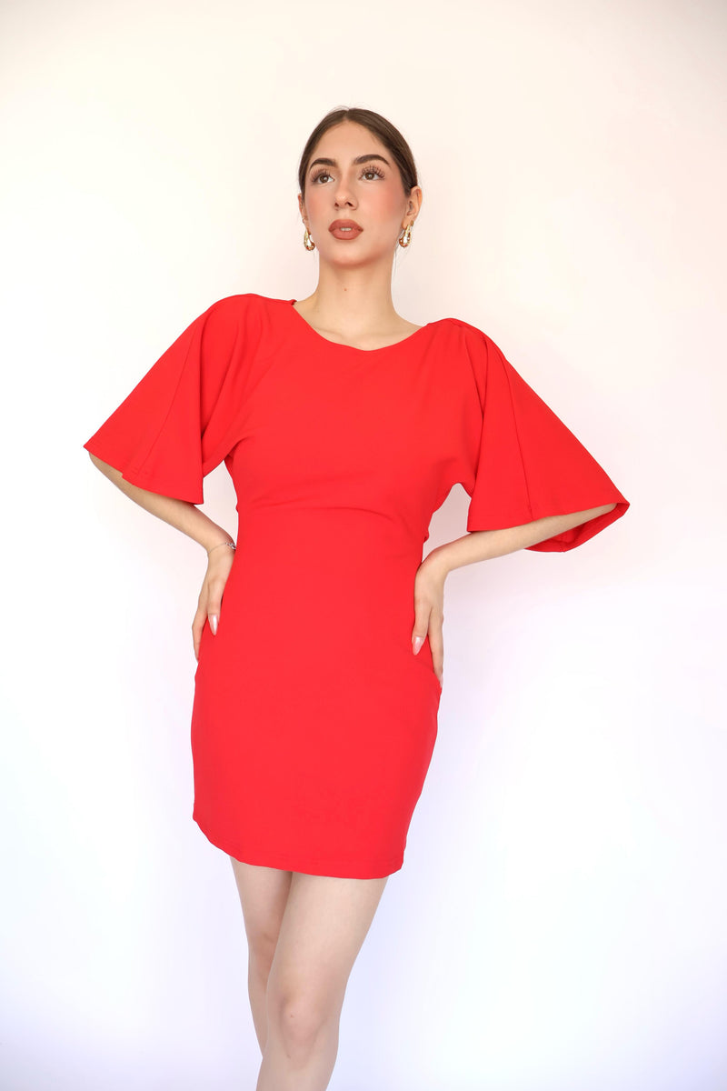 Vestido rojo espalda hamaca